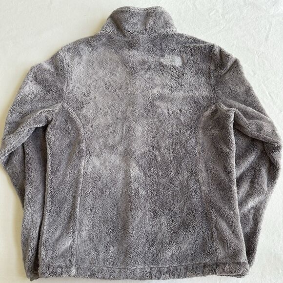 The North Face Osito 2 Jacket Womens Small Gray Fuzzy High Pile Fleece Full Zip - Picture 7 of 8